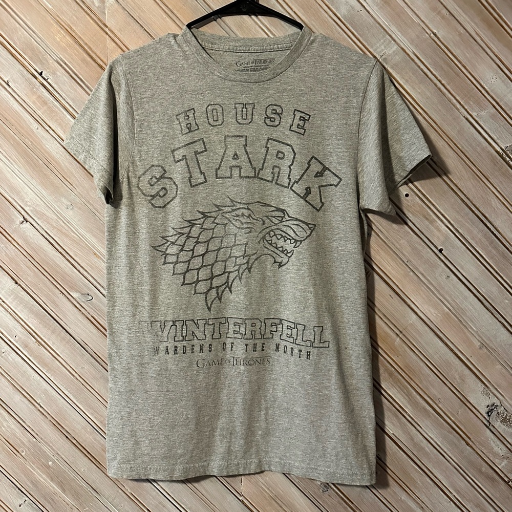 Game of Thrones House Stark Winterfell Wardrn of The North Tee Shirt